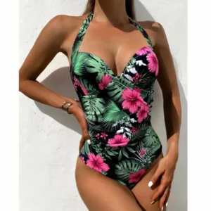 Maillot de Bain Femme Motifs Tropicaux